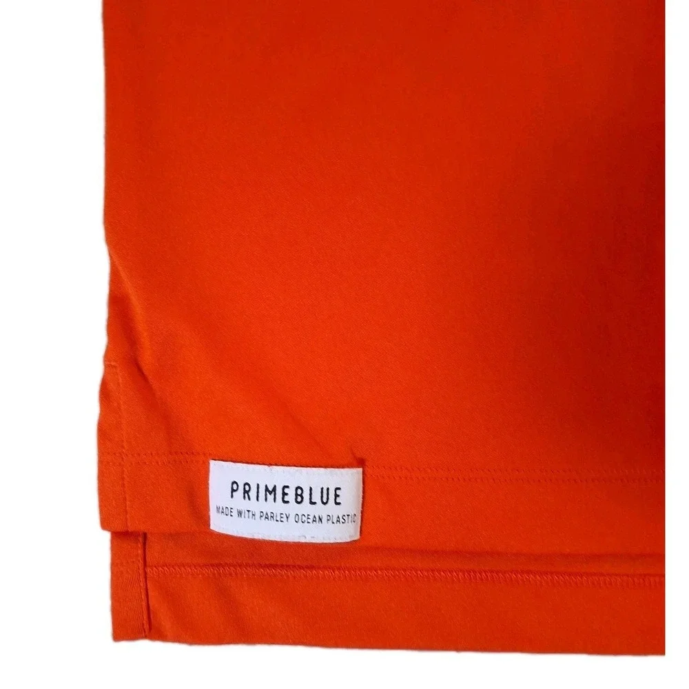 adidas University of Miami Hurricanes Polo Shirt Mens M Orange Short Sleeve UM‎